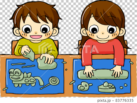 孩子們玩粘土 83776335