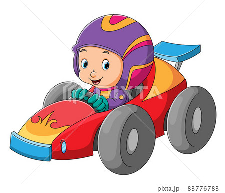 The cool boy is playing the car 83776783