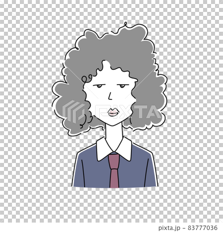 アフロヘアのおしゃれな男性のイラスト素材のイラスト素材