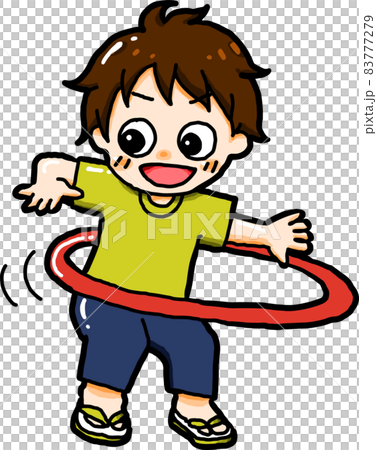 轉動呼啦圈的孩子 83777279