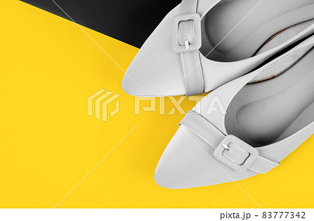 Modern grey color women shoes. Modern grey color women shoes. 83777342