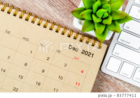 December 2021 desk calendar with keyboard computer December 2021 desk calendar with keyboard computer 83777411