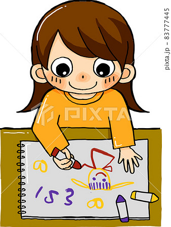 お絵描きをする子ども 83777445