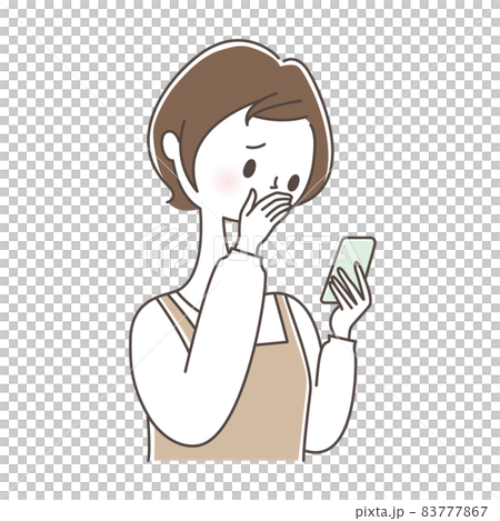 看到智能手機震驚的女人 83777867