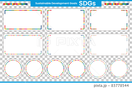 SDGs 17 項 / 標題框 / 水平 / 圓形（白色） 83778544