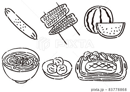 土用の丑の日に食べる、うのつく食べ物のセット 83778868