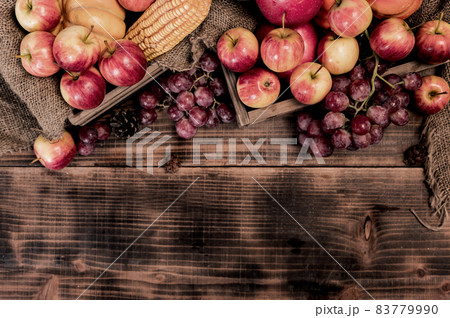 Fall harvest and Autumn season with fruit and vegetable Fall harvest and Autumn season with fruit and vegetable 83779990