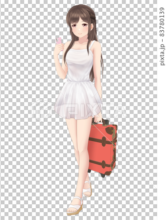 白ワンピースの少女 83780139