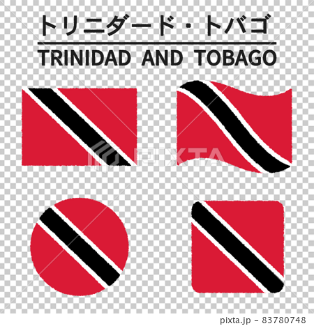 トリニダード・トバゴの国旗のイラスト 83780748