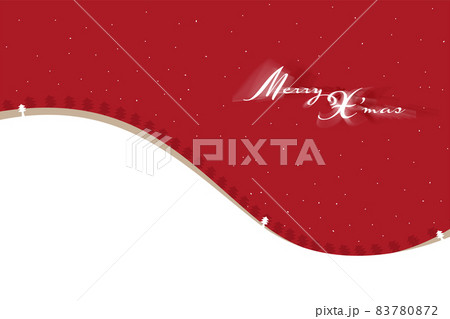 クリスマス　背景　イメージ　赤　シンプル　イラスト素材 83780872