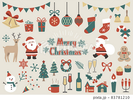 クリスマスのベクターイラスト素材セットのイラスト素材