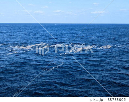 海上を漂う軽石の帯 海上を漂う軽石の帯 83783006