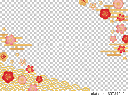 Japanese pattern floral background material 83784641