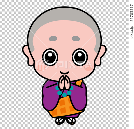 お坊さん　僧　一休さん　坊主　仏教　イラスト素材 83785317