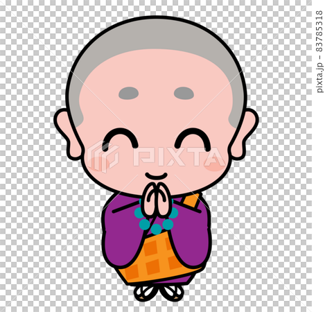 お坊さん　僧　一休さん　坊主　仏教　イラスト素材 83785318