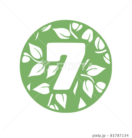 Number 7 natural hand drawn glyph icon. Seven symbol vector clip art Number 7 natural hand drawn glyph icon. Seven symbol vector clip art 83787134