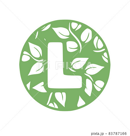 Letter l natural hand drawn monogram initials 83787166