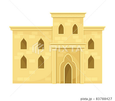 Authentic Arabian Mud Brick House Middle East のイラスト素材 7427