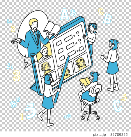 在平板電腦上學習的小學生 在平板電腦上學習的小學生 83789255