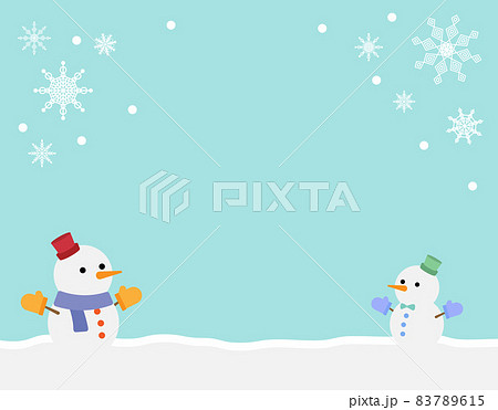 クリスマスの広告バナーデザイン320*250 雪だるま 83789615