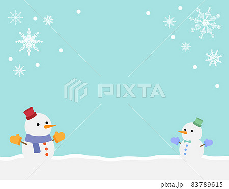 クリスマスの広告バナーデザイン320*250 雪だるま 83789615