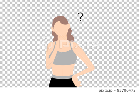 疑問を持つスポーツジムインストラクターの女性 83790472