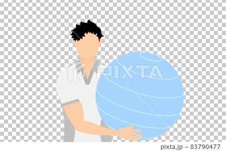 健身房教練 男士姿勢,推薦平衡球 健身房教練 男士姿勢,推薦平衡球 83790477