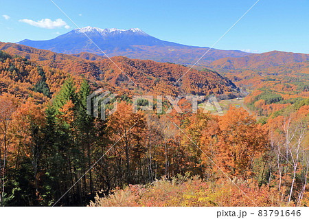 開田高原地蔵峠から望む秋の御岳山 開田高原地蔵峠から望む秋の御岳山 83791646