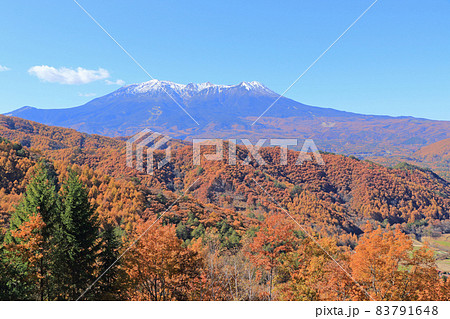 開田高原地蔵峠から望む秋の御岳山 開田高原地蔵峠から望む秋の御岳山 83791648