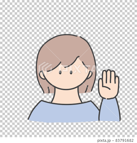 挙手_女の子 83791682