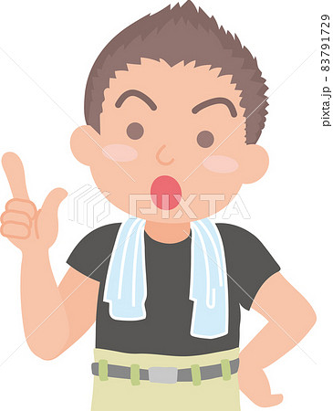 大工さん_指を差す 大工さん_指を差す 83791729