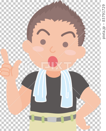 大工さん_指を差す 大工さん_指を差す 83791729