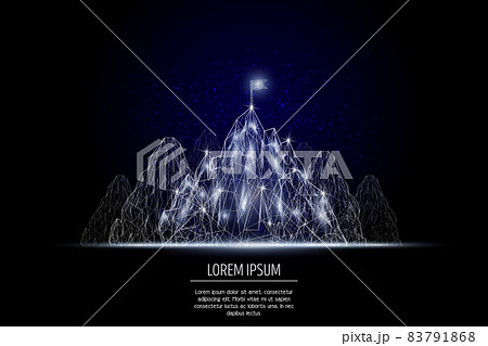 Business goal, vector polygonal art style illustration Business goal, vector polygonal art style illustration 83791868