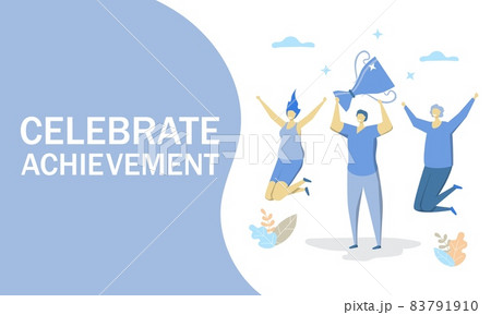 Celebrate achievement vector concept for web banner, website page Celebrate achievement vector concept for web banner, website page 83791910
