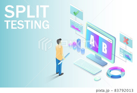 Split testing vector concept for for web banner, website page 83792013