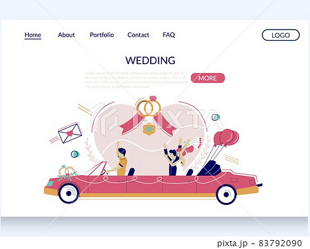 Wedding vector website landing page design template Wedding vector website landing page design template 83792090
