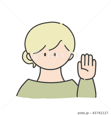 挙手_女の子 83792227