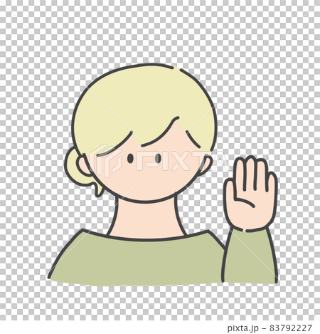 挙手_女の子 83792227