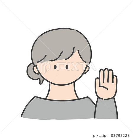 挙手_女の子 83792228