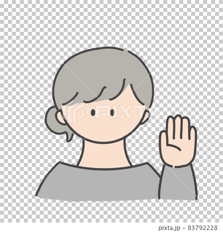 挙手_女の子 83792228