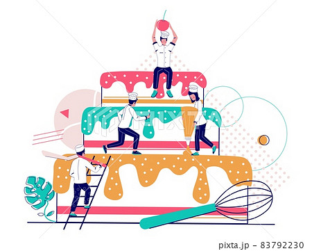 Bakery vector concept for web banner, website page 83792230