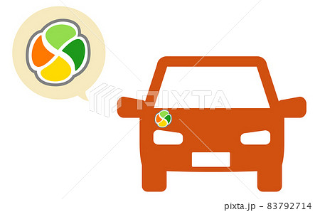 自動車と高齢運転者標識（高齢ドライバーマーク） 83792714