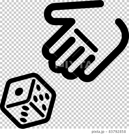 Hand icon for throwing dice Hand icon for throwing dice 83792858