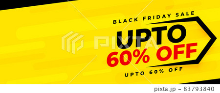 black friday seasonal sale banner in bright yellow color black friday seasonal sale banner in bright yellow color 83793840
