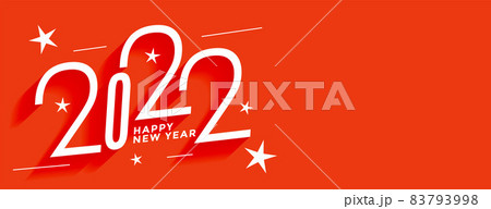 2022 happy new year celebration holiday banner design 83793998