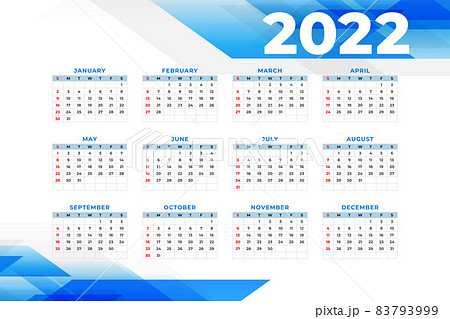 2022 geometric new year calendar design 83793999