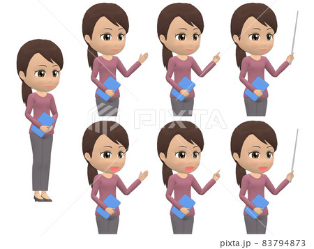 【プレゼンB】 黒人 女性 ニット ポニーテール 斜め 83794873