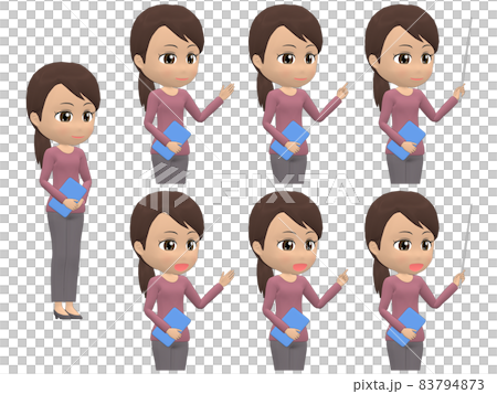 [Presentation B] Black Women Knit Ponytail Diagonal 83794873