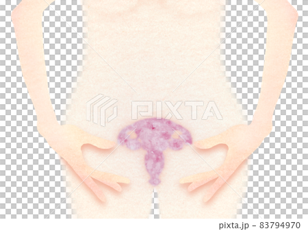 Female body and uterus with disease Disease and aging 83794970