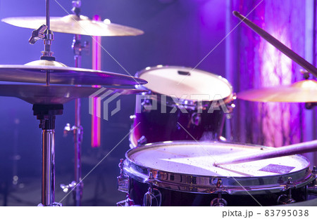 Drum kit, drums in the Studio on a beautiful background. 83795038